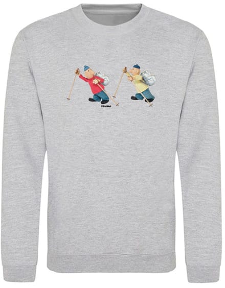 Hingly Crew sweater Buurman & Buurman Grijs Wandel M