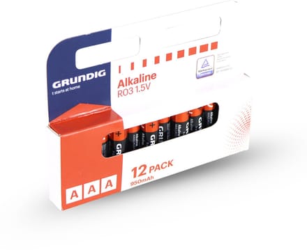 Grundig Batt Alk Aaa/lr03 950mah 12pc - Metaal