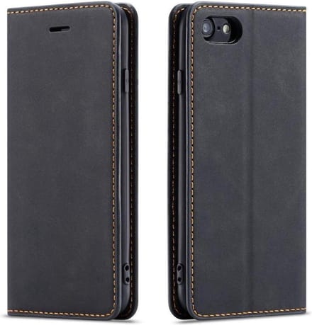 Geschikt voor Apple iPhone 6 - 6s Bookcase | Zwart | Pasjeshouder | Portemonnee hoesje