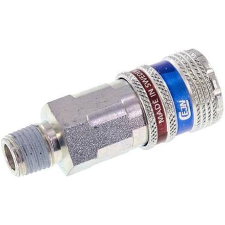 Staal/Messing DN 7.6 (7.2 Euro) Safety Luchtkoppeling Snelkoppeling R 1/4 inch Buitendraad - CLS7-M-SB-SE-C-014
