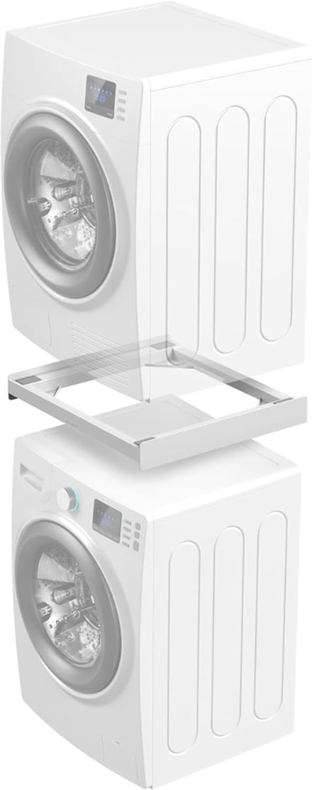 ​KAD® Stapelkit Wasmachine en Droger - Universeel Tussenstuk - Wasmachine Verhoger - Wit - 60cm x 55cm x 8cm