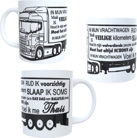 Koffie beker - thee mok - spreuk vrachtwagen - chauffeur