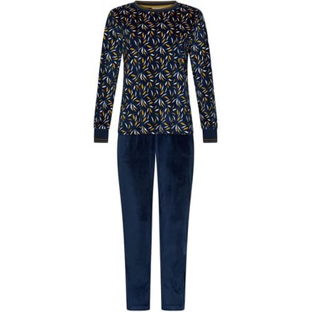 Pastunette - Moonlite - Pyjama/Huispak - Velours - Fleece - Donkerblauw - Maat 44