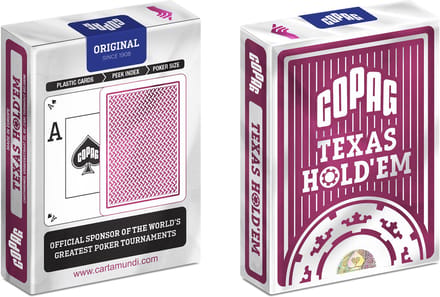 Copag Texas Hold’em Silver Pokerkaarten - Peek Index - Red