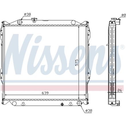 Radiator, motorkoeling NISSENS 64636A