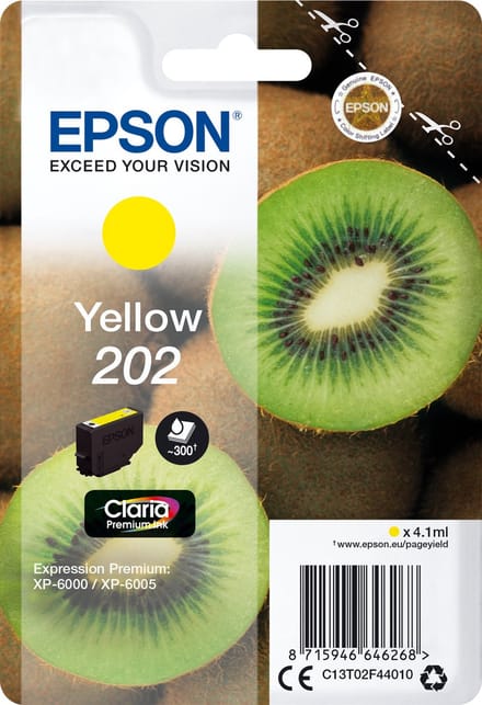 Epson Kiwi Singlepack Yellow 202 Claria Premium Ink