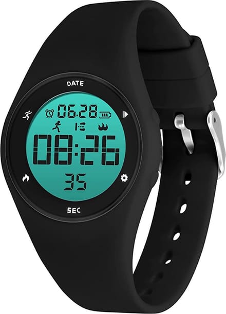 Smartwatch Kinderen - Stopwatch - Stappen - Waterdicht - Zwart