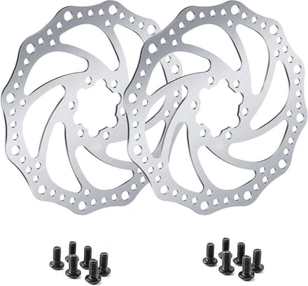 Fietsremschijf set 160mm / 180mm - 2 stuks roestvrij staal met schroeven
