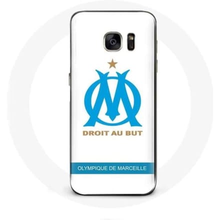 Coque - Olympique de Marseille - Samsung Galaxy S7 - Logo - Blanc - Rigide blanc