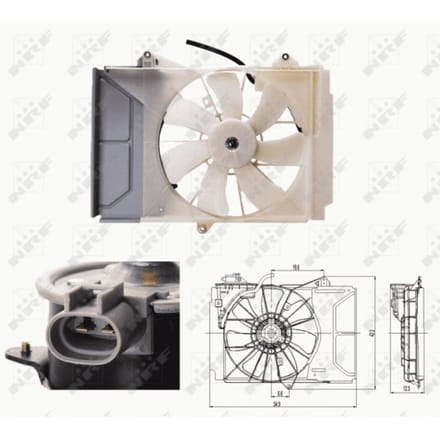 Koelventilatorwiel, motorkoeling NRF 47697