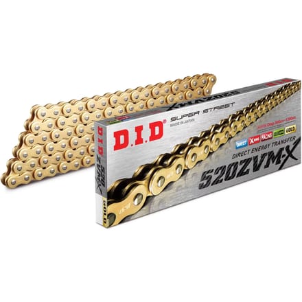 Motorfiets rolketting D.I.D 520Zvm-X(G&G) X 118 Mail. Zj