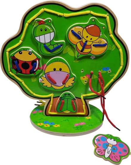 Playwood Rijg Boom met 6 insect figuren