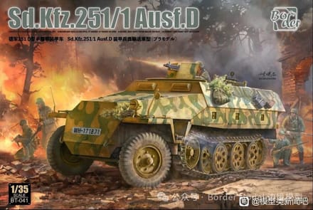 Border Model Modelbouwpakket Militaire voertuigen - BT041 Sd.Kfz.251/1 Ausf.D - WWII Pantser Voertuig Plastic - 1:35 - Modelbouw