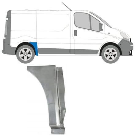 Reparatiepaneel achterspatbord voor Renault Trafic 2001-2014 / Rechts