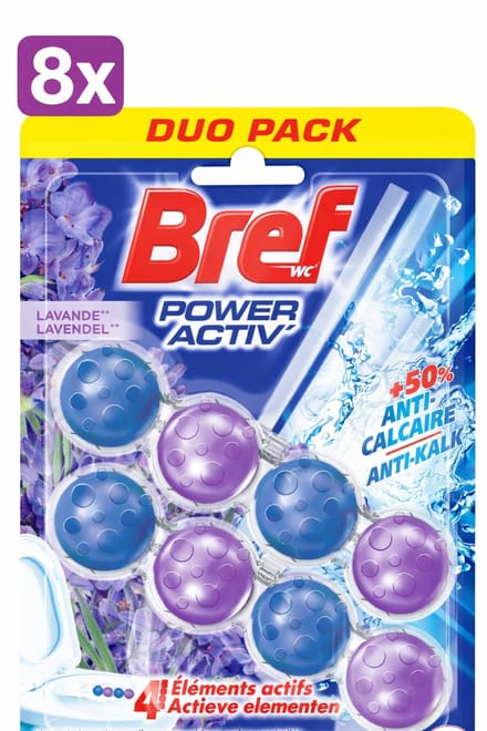 8 x Bref Toiletblok Lavender - 2 stuks