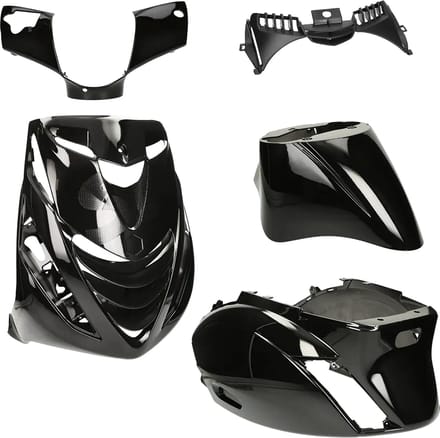 Kappenset Piaggio Zip SP Hoogglans Metallic zwart