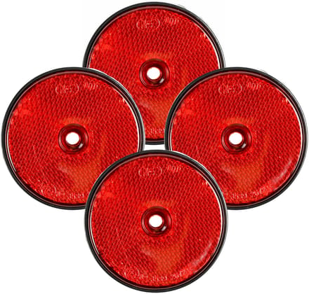 Benson Reflector - 4x - rood - schroefbevestiging - 60mm - rond
