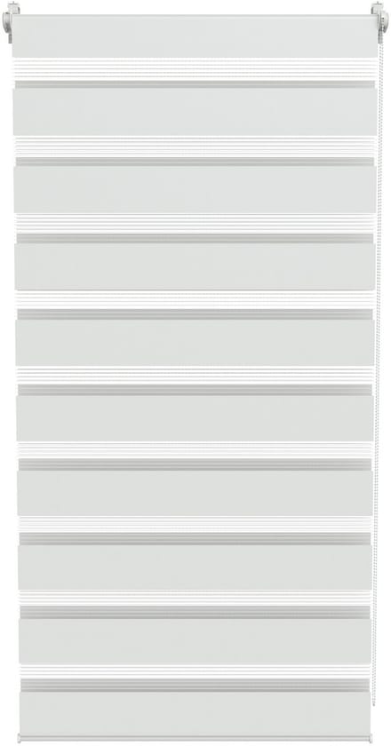 ACXIN Zebra Rollo Klemmfix - Zonder Boren - Lichtdoorlatend en Verduisterend - 80x150cm Wit