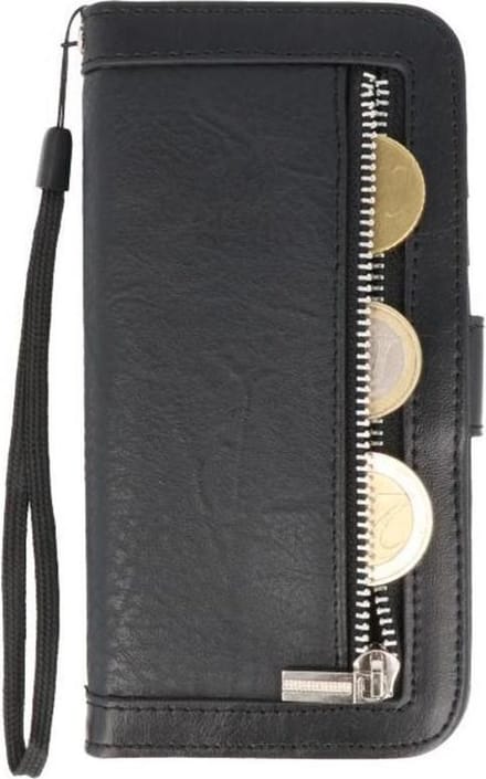 Zwart Luxe Portemonnee Telefoonhoesje voor iPhone XS Max