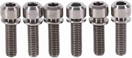 Fietsschroeven - Stuurpenbouten Fiets - Fietsreparatie - Titanium Legering - M5 x 18 mm - Titanium