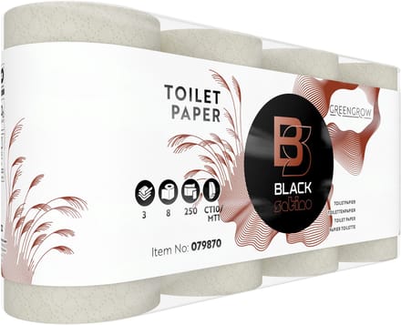 BlackSatino - Toiletpapier blacksatino greengrow ct10 3laags | 5 stuks