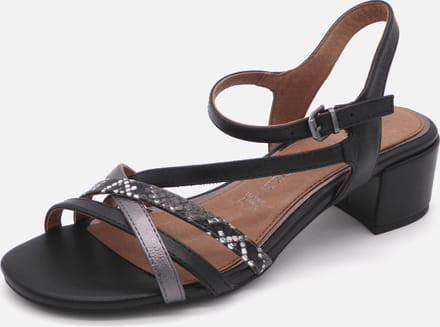 Marco Tozzi Dames Sandalette - 28223-098 Zwart/Combi - Maat 39