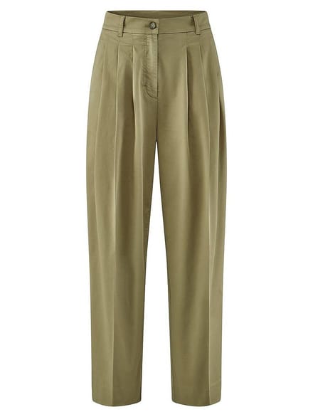 Wide Fit-7/8-broek Van Peter Hahn groen