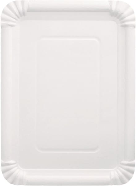 1x 250 Borden karton pure hoekig 215 cm x 29 cm wit