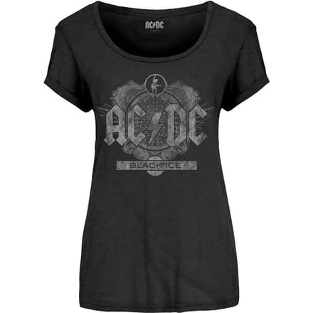 AC/DC Dames/Dames Zwart IJs T-shirt (Zwart)