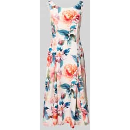 Cocktailjurk in all-over look met plooien