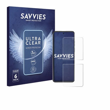 Savvies - Screenprotector voor Motorola Razr 60 - Folie Beschermfolie transparant 6 Stuks