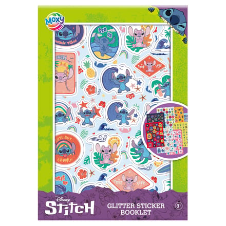Stitch - Glitterstickerset - A5 - 8 stuks
