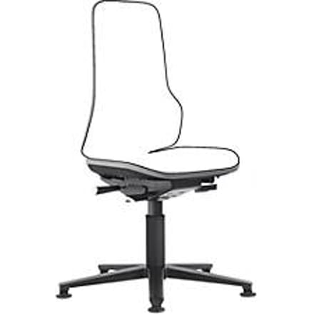 Werkstoel bimos NEON, synchroonmechanisme, basismodel zonder bekleding, met glijders, flexband grijs