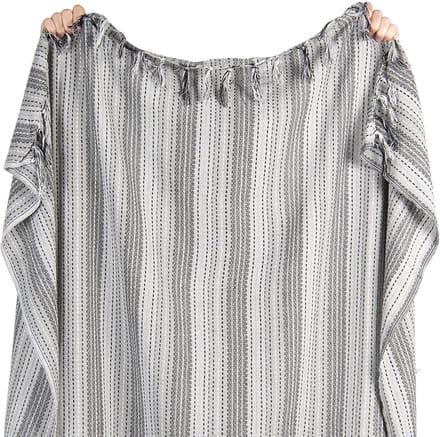 Clayre & Eef Plaid 125x150 cm Grijs Katoen Deken