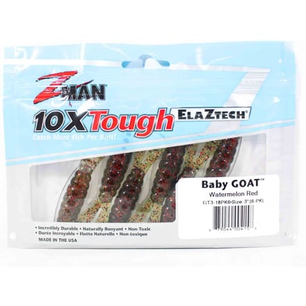 Zman Soft Lure Baby Geit 3 ​​Inch 6/Pack Watermeloen Rood (4158)