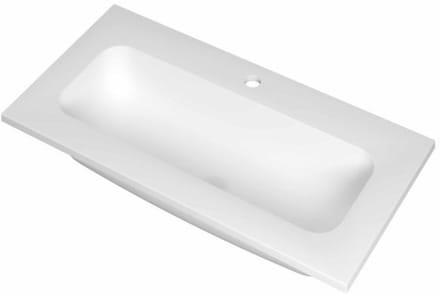 INK Reflekt Wastafel Polystone Centraal met 1 Kraangat - 800x400x15 mm - Mat Wit