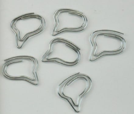 Kikkerland Talking Point Paper Clips Box of 50 Silver (PC13)