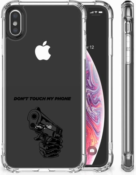 Apple iPhone X | Xs Anti Shock Case Gun Don't Touch My Phone