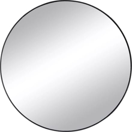 Vente-unique Ronde wandspiegel in metaal - Ø 80 cm - Zwart - JAFFREL