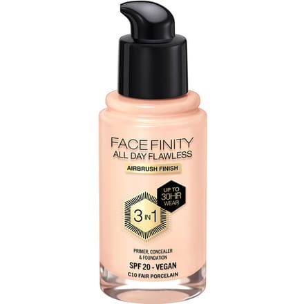 Facefinity All Day Flawless 3 In 1 Foundation #c10-fair Porselein 30 ml