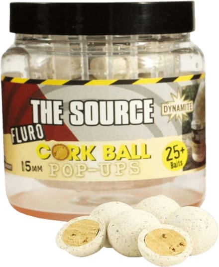 Dynamite Baits The Source Fluro White Corkball Pop-ups 15mm