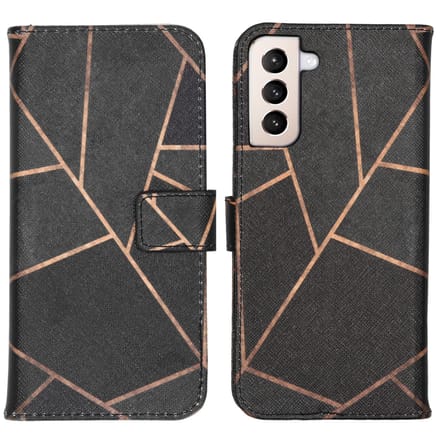 imoshion Design Softcase Bookcase voor de Samsung Galaxy S21 Plus - Black Graphic