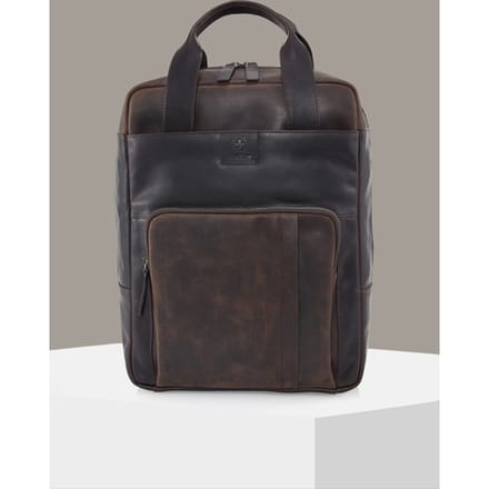 strellson Leren Laptop rugzak Rugzak Brick Lane Josh Backpack Dark Brown Bruine