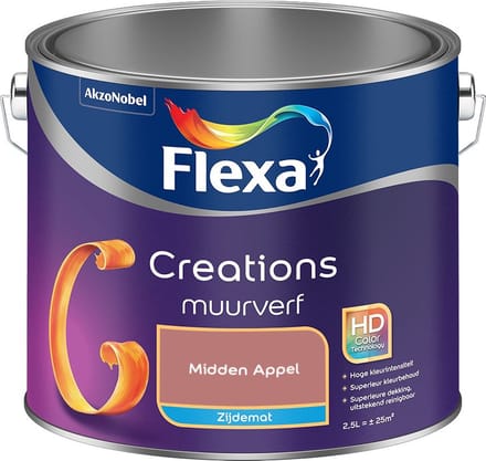 Flexa - Creations Muurverf Zijdemat - Midden Appel - Mengverf - 2,5 L
