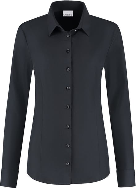Ledub dames blouse Rosalie - popeline - zwart