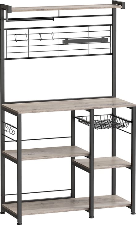 Keukenplank 12 haken greige –zwart