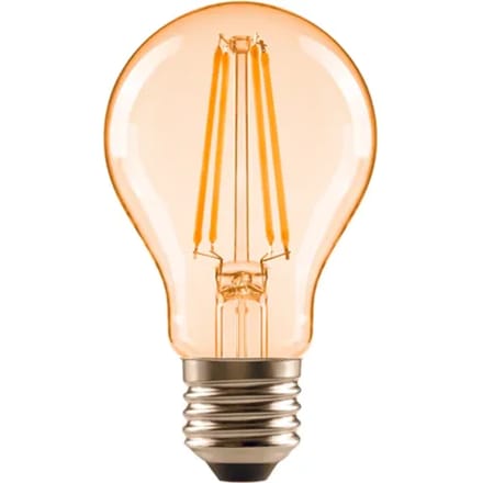 Sencys Ledfilamentlamp Peertje - Amber - D6cm - Warm Wit - E27 - 6,5w