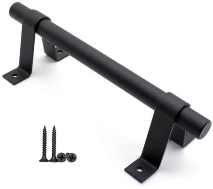Dailygoods- Schuurdeurklink 200 mm - Zwart - Koolstofstaal