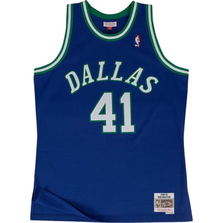 Mitchell And Ness NBA Dallas Mavericks 1998-1999 Dirk Nowitzki Shirt Blauw