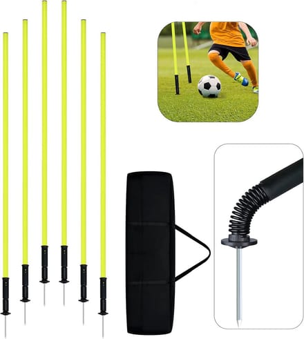 Slalom Trainingsstangen Set voor Voetbal en Behendigheidstraining